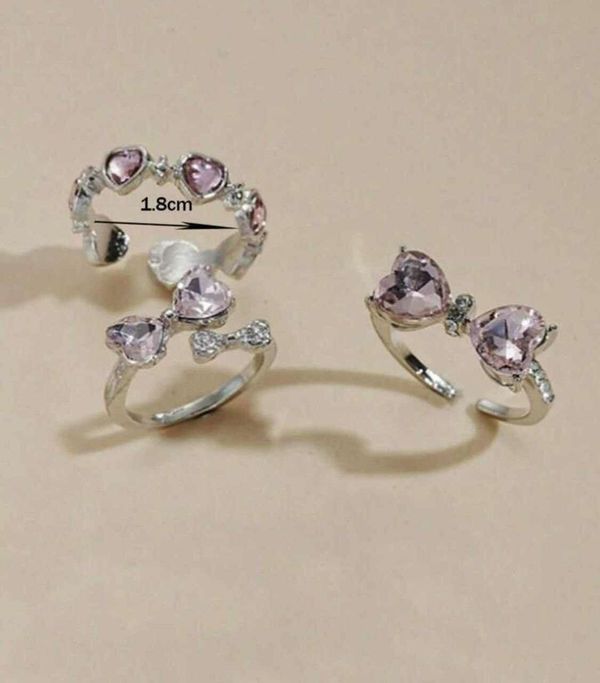 3pcs Bow Finger Ring Set