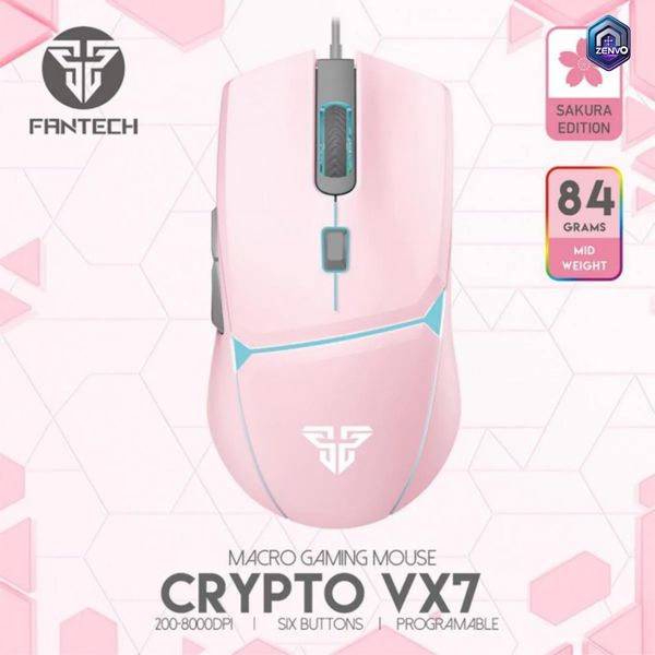 Fantech VX7 Crypto Sakura Edition 6 Button USB Gaming Mouse