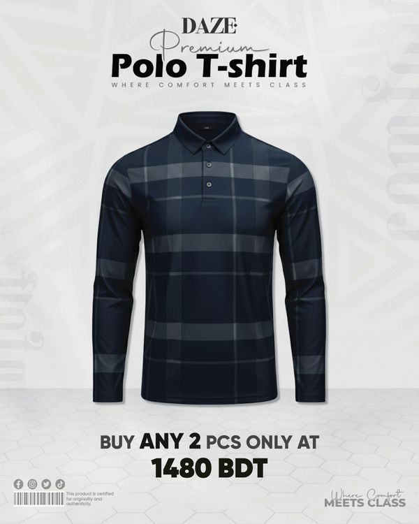 PL02F China Micro Spandex Full Sleeve Polo