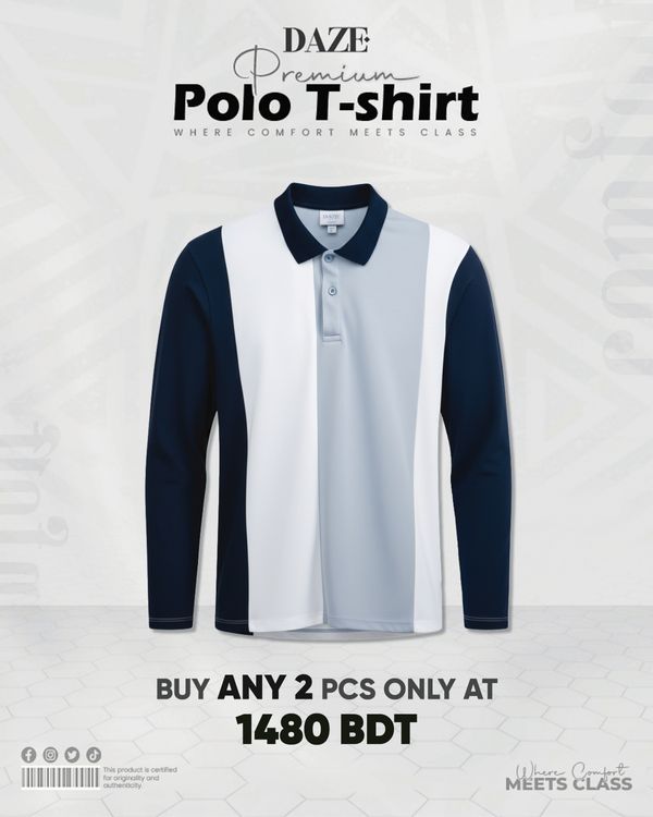 PL01F China Micro Spandex Full Sleeve Polo