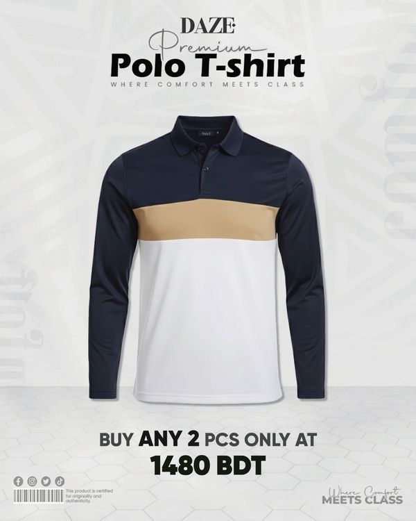 PL010F China Micro Spandex Full Sleeve Polo