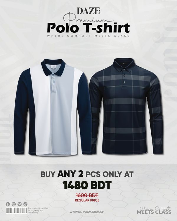 PL21F China Micro Spandex Full Sleeve Polo