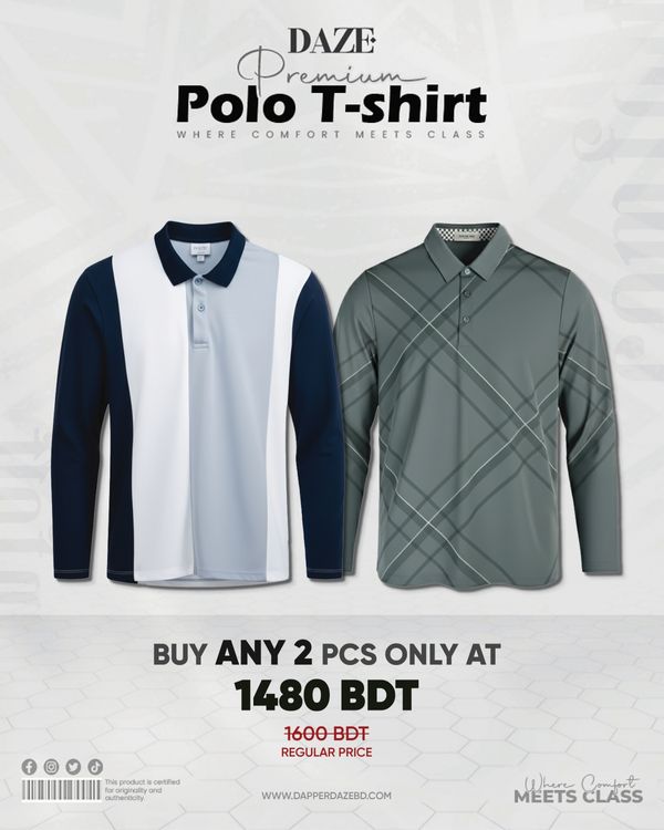 PL23F China Micro Spandex Full Sleeve Polo