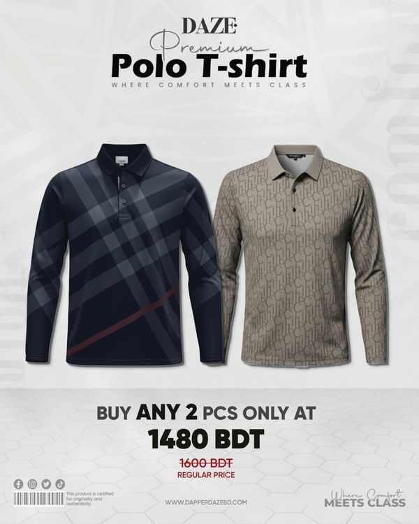 PL22F China Micro Spandex Full Sleeve Polo