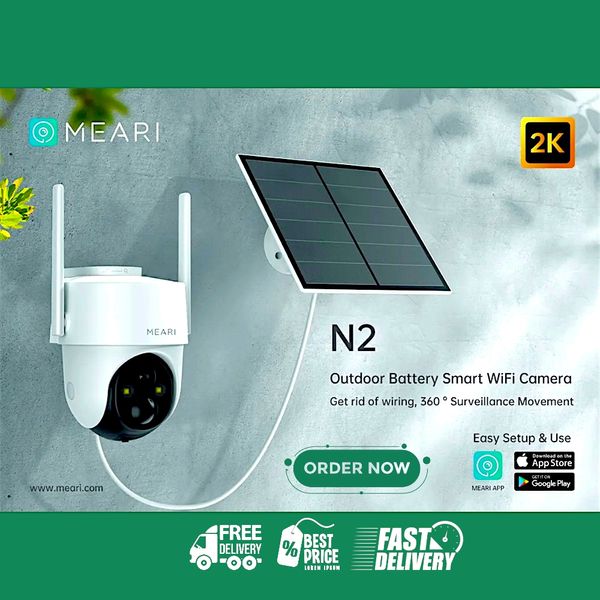 Meari N2 3MP Outdoor Smart PTZ WiFi Camera With Solar Panel