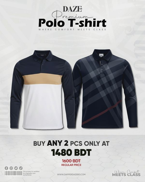 PL25F China Micro Spandex Full Sleeve Polo