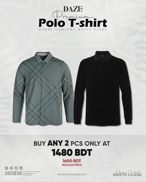 PL26F China Micro Spandex Full Sleeve Polo