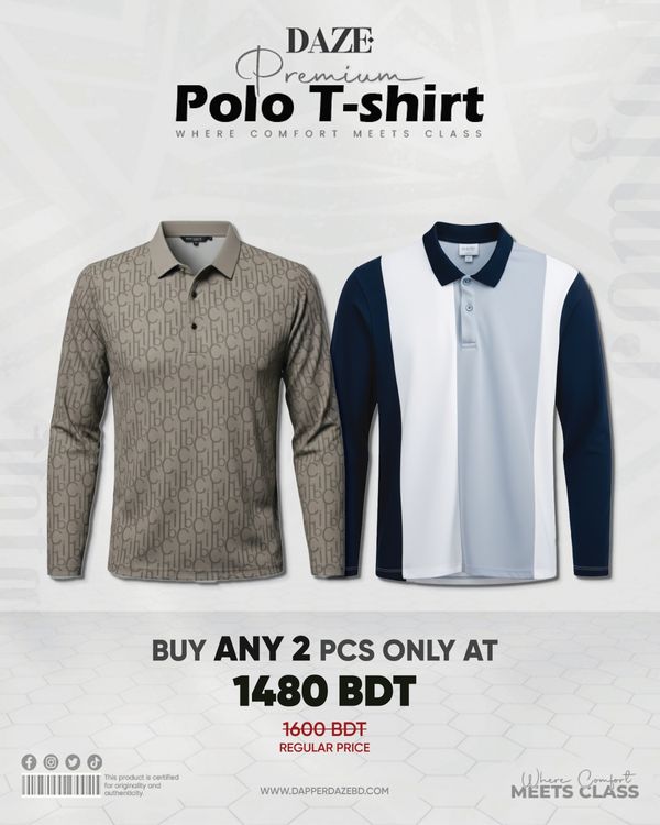 PL27F China Micro Spandex Full Sleeve Polo