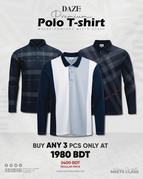 PL31F China Micro Spandex Full Sleeve Polo