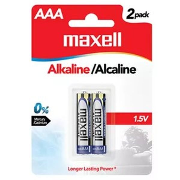 Maxell Alkaline AAA Battery 2pcs