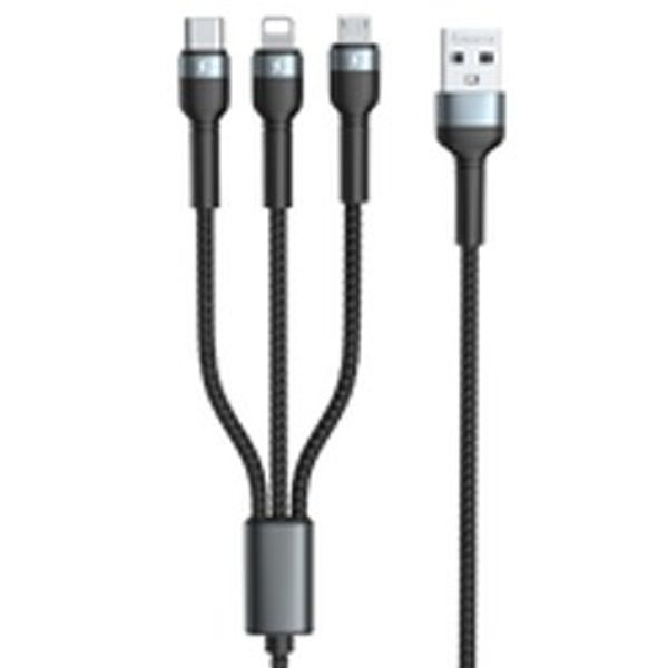 Remax Kingpin Series 3.1A 3-in-1 Charging Cable RC-092th