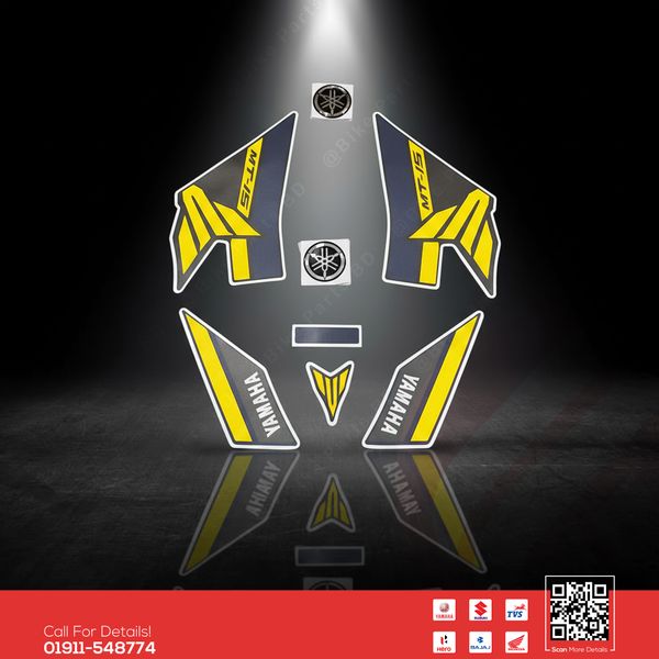 Full Set Sticker for Yamaha MT 15 V2 (Dark Green) bike.