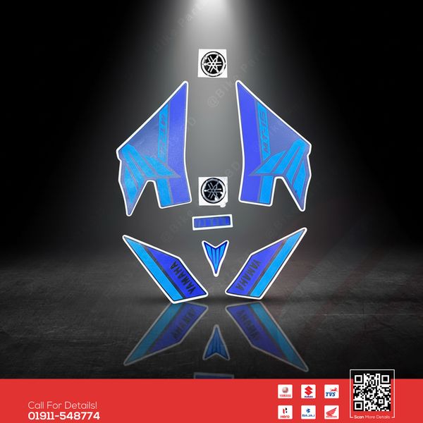 Full Set Sticker for Yamaha MT 15 V2 (Racing Blue) bike.
