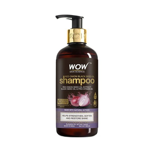 WOW Skin Science Red Onion Black Seed Oil Shampoo with Red Onion Seed Oil Extract