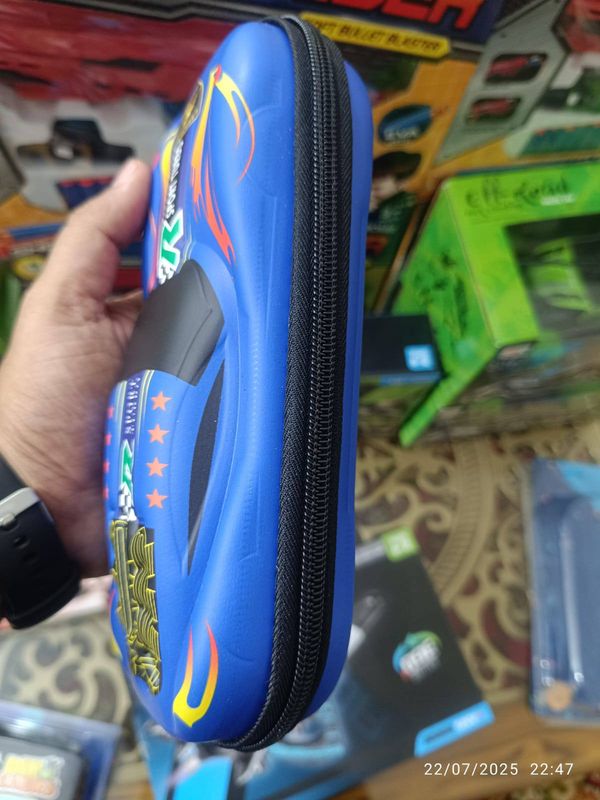 Lamborghini Car Shape Pencil Box – 3D Sports Car Pen Case for Kids (Blue)