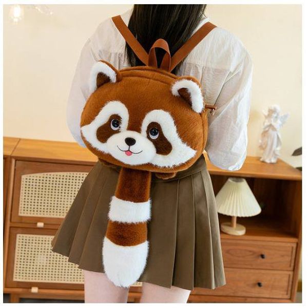 Cute Soft Plush Animal Backpack for Kids – Brown Panda Bag