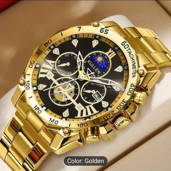New Men's Business Casual Date Round Quartz Watch Best Choice for Valentine's Day, Easter, Halloween, Ramadan, Birthday, New Year and Christmas Gifts