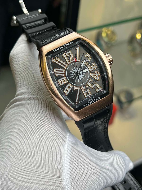 Franck Muller Non Chrono Simple Black Belt RoseGold Case