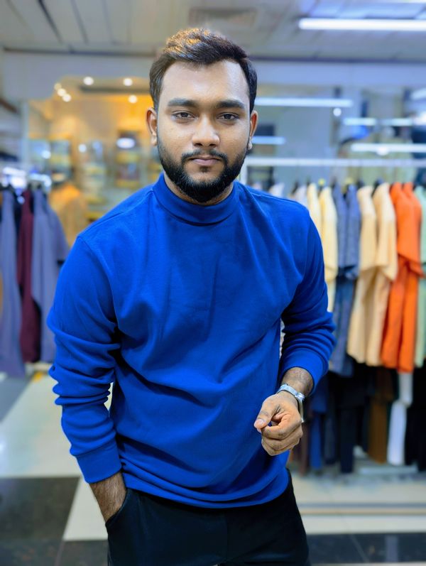 High neck sweater