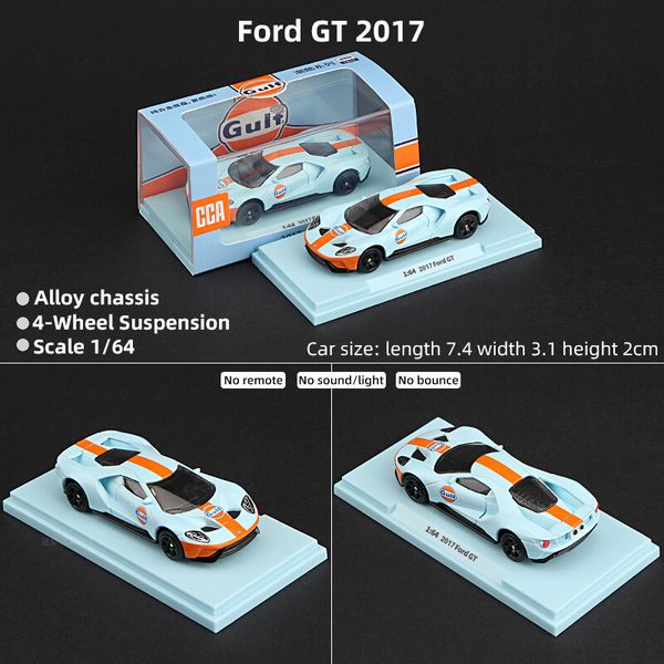 CCA 1:64 Ford GT 2017 Gulf Alloy Die-Cast Model Car