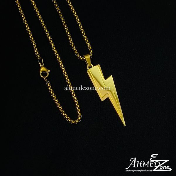 Thunderbolt Charm Pendant (Golden Edition)