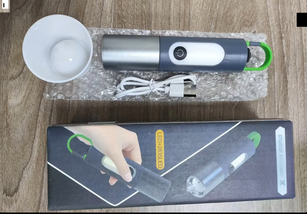Rechargeable LED Flashlight with Lamp Cover | USB Charging Torch | Portable Emergency Light Torch with Lamp Cover | Digital Thunder X Portable & Compact Light