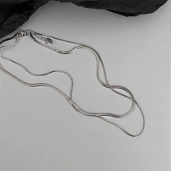 double layer snake bone thin necklace - Image 5