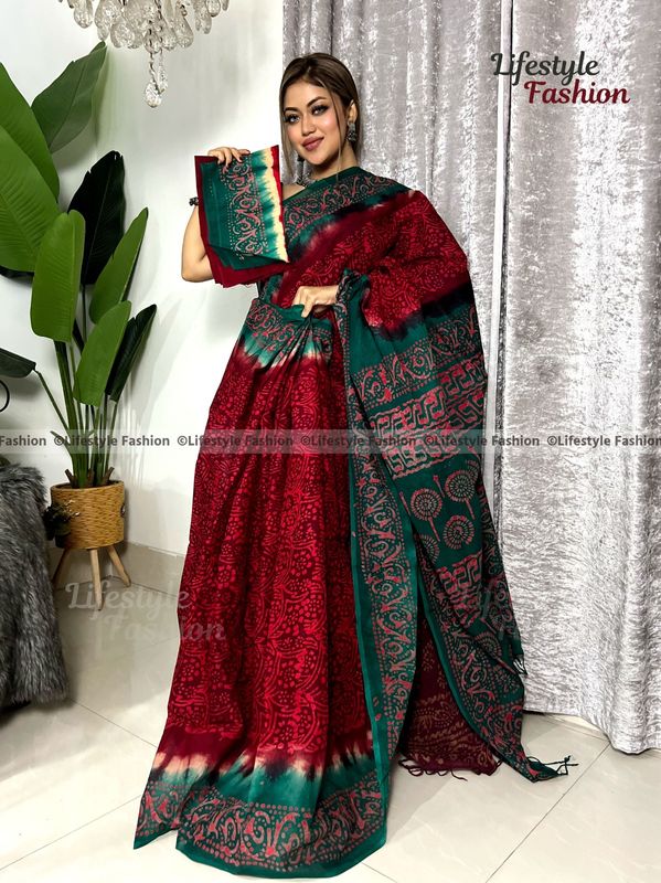 প্রিমিয়াম কোয়ালিটি আরামদায়ক কটন শাড়ি (LF-S25-11)