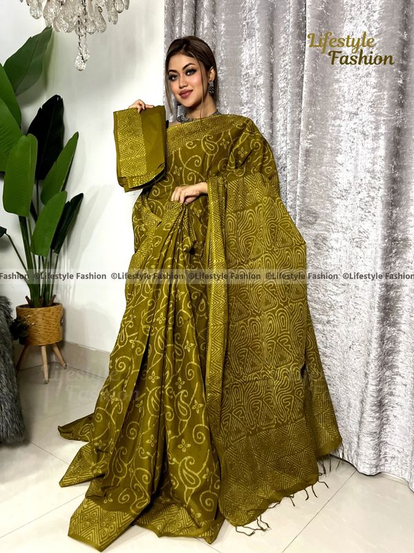প্রিমিয়াম কোয়ালিটি আরামদায়ক কটন শাড়ি (LF-S25-15)
