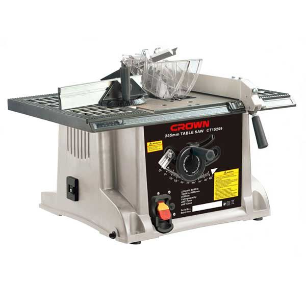 CROWN Professional Table Saw, 1800W, 255mm, 45°, 400x480mm; CT15209
