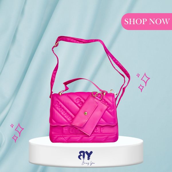 Designer Quilted PU Leather Crossbody Bag – Women’s Fashion Shoulder Bag | Summer Hot Selling Ladies Handbag | 2-Piece Set