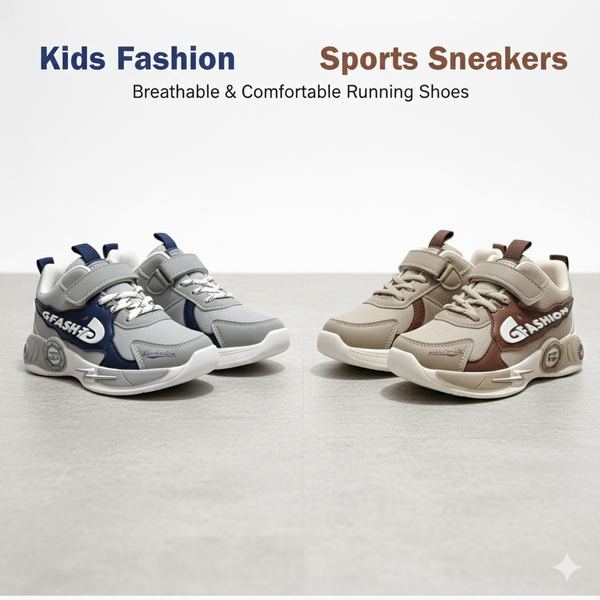 Kids Fashion Sports Sneakers – Breathable & Comfortable Running Shoes (3 to 6 years)