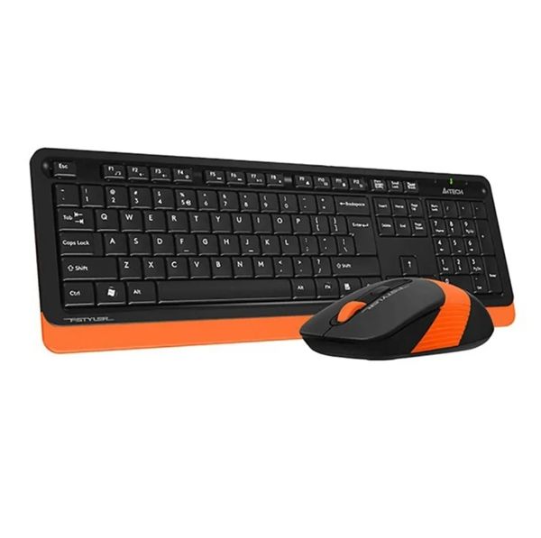 A4TECH FG1010 Wireless Keyboard Mouse Combo with Bangla – Orange Color