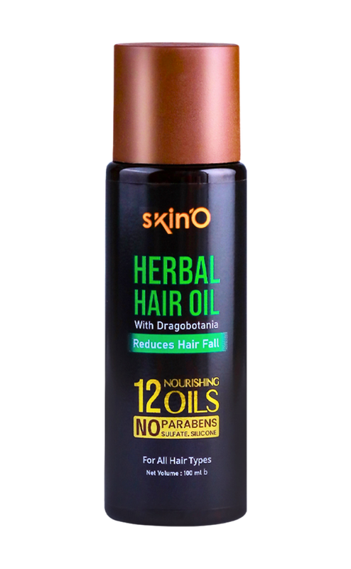 skin'O Herbal Hair Oil With Dragobotania Reduces Hair fall 100 ml - Image 1
