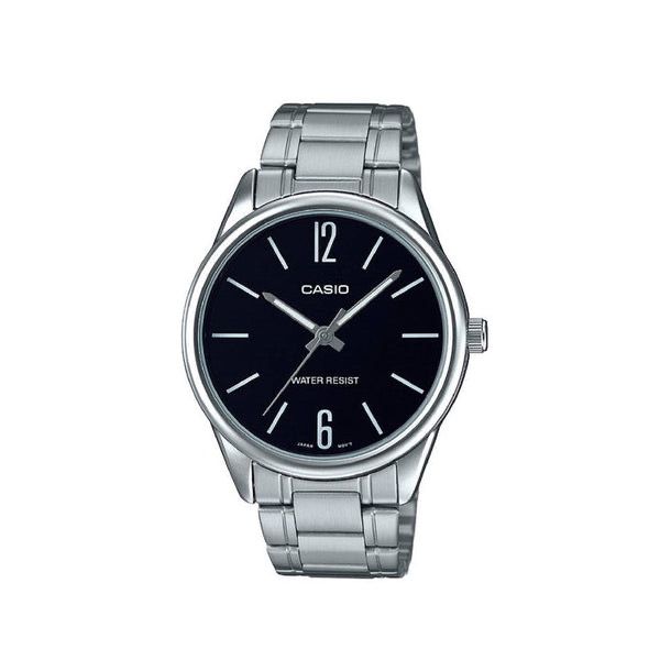 CASIO ENTICER BLACK DIAL STAINLESS STEEL MEN'S WATCH MTP-V005D-1BUDF