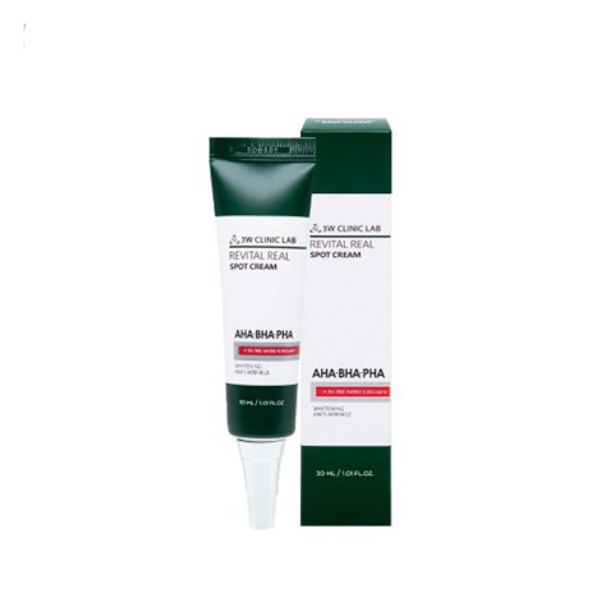 3W Clinic Lab AHA BHA PHA Revital Real Spot Cream, 30 ML