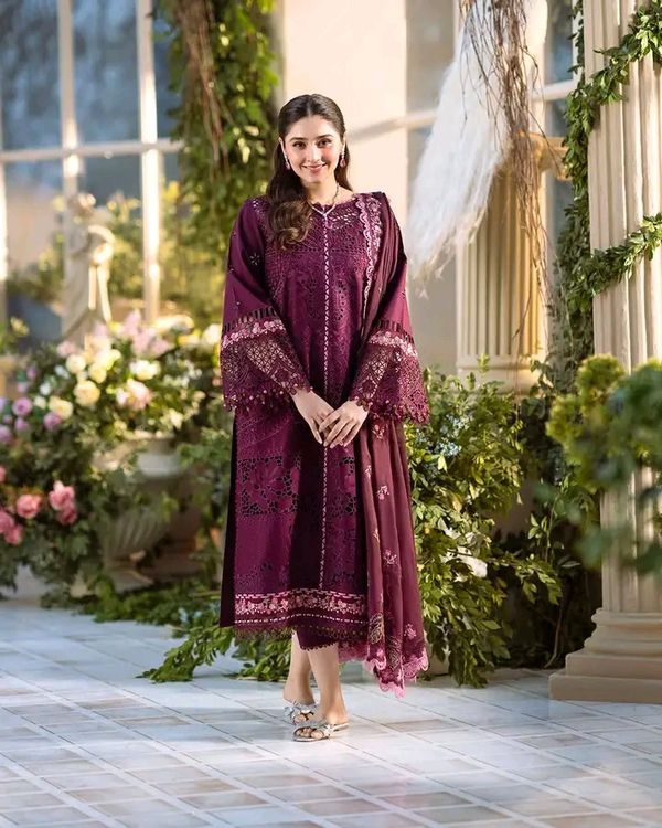 Bin Ilyas Freesia Inspired Emb Lawn'25