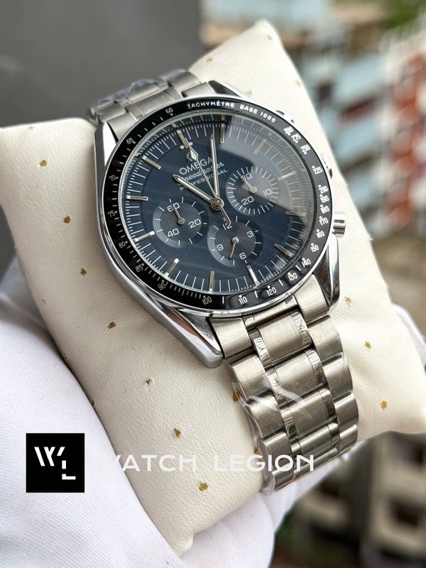 OMEGA CHAIN CHRONOGRAPH SILVER BODY BLUE DIAL