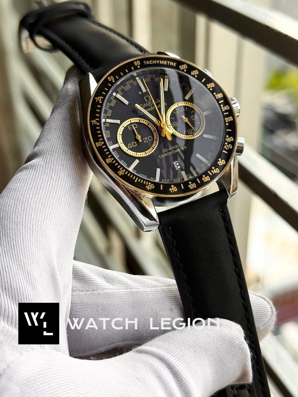OMEGA SPEEDMASTER BLACK BELT BLACK DIAL YELLOW HAND