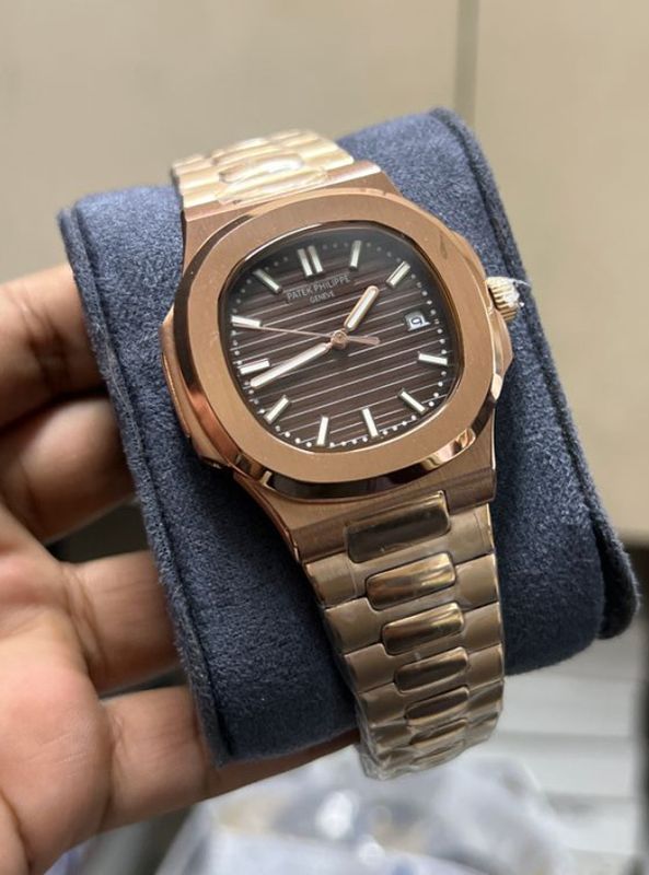 PATEK AUTO (AAA) BROWN DIAL ROSE GOLD BODY