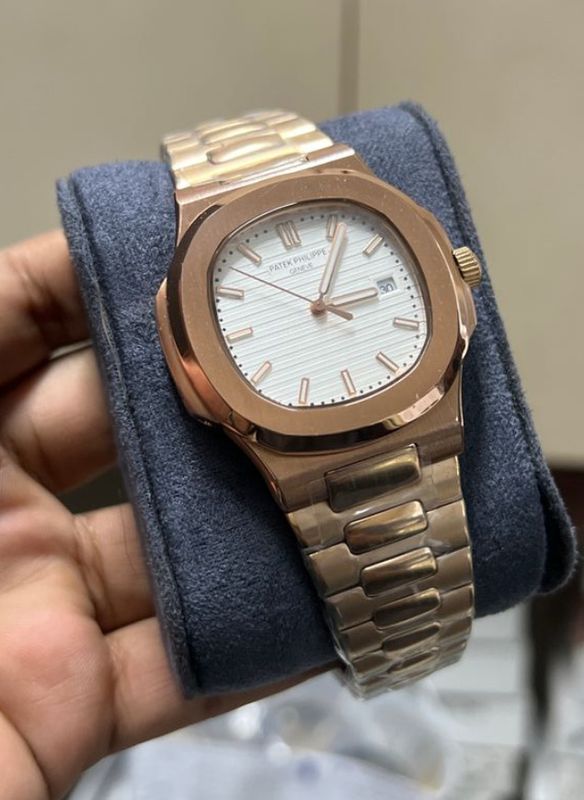 PATEK AUTO (AAA) WHITE DIAL ROSE GOLD BODY