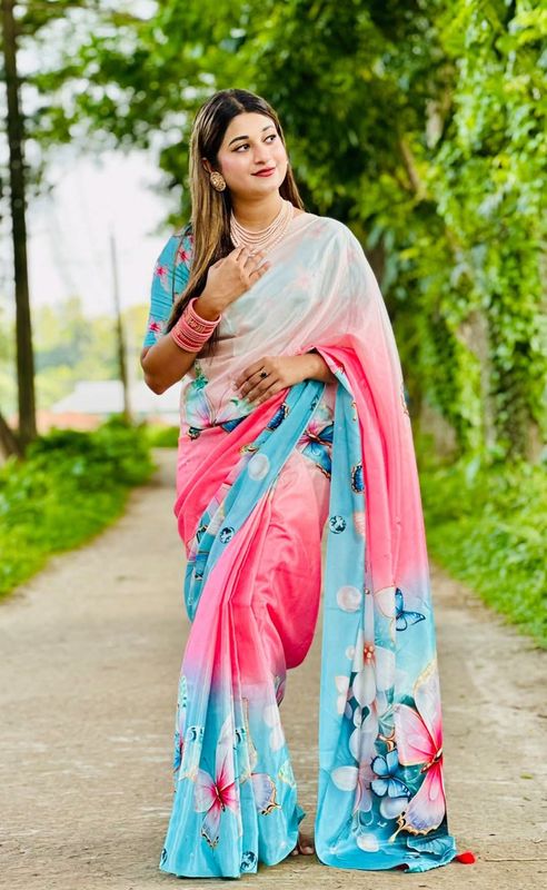 চান্দনী ডিজিটাল প্রিন্ট শাড়ি