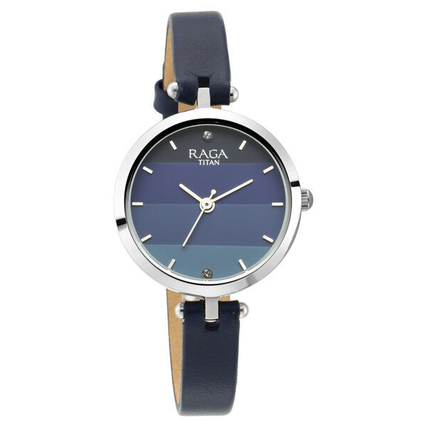 TITAN Women’s Leather Strap Analog Watch - 2606SL02