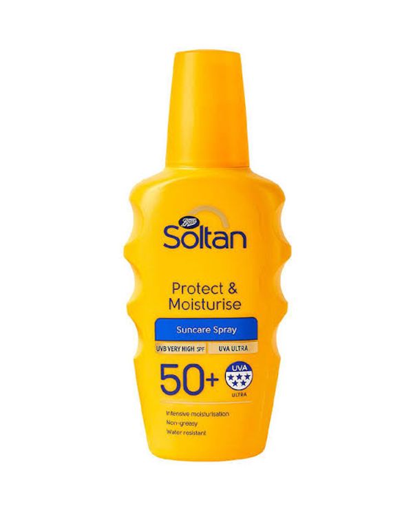 Boots Soltan protect and moirurize sunscreen spray SPF 50+| 200ml