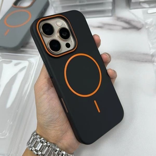 Ultrathin Matte Hit Color Lens Wireless Charging Hard PC Cover Magsafe Supported Case for Iphone