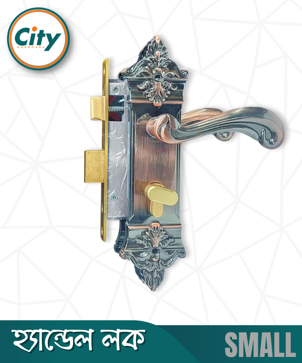 উচ্চ সুরক্ষার ছোট আকারের হ্যান্ডেল লক ভিতরের রুমের জন্য লক নব সহ অ্যান্টিক রঙের দরজার লক Door Lock