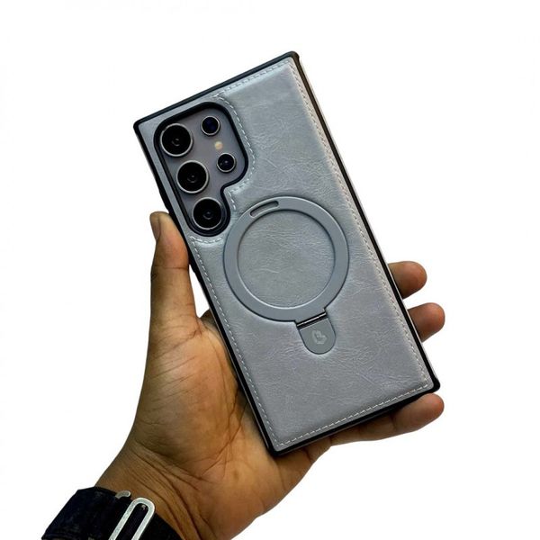 Suitable Magsafe Supported Ring Stand Business leather Case For Samsung Galaxy S25 Ultra S24 Ultra S23 Ultra S22 Ultra