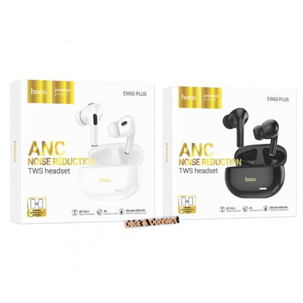 Hoco EW60 Plus ANC Wireless Earbuds – Active Noise Cancelling | Bluetooth 5.3 | Best Price in Bangladesh