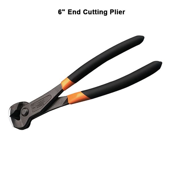 HARDEN End Cutting Plier, (6", 150 mm), Alloy Steel Professional Soft Grip Handles Forged CRV Steel; Model: 560540