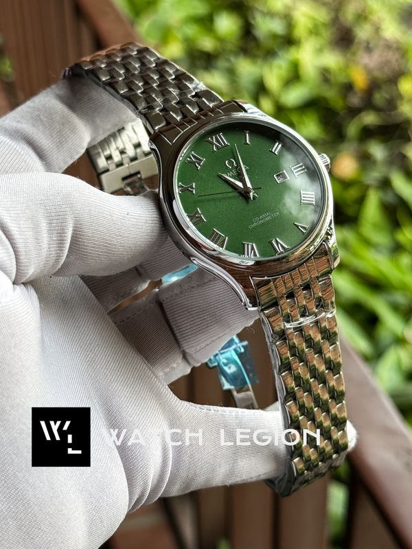 OMEGA DE VILLE FULL SILVER GREEN DIAL SWEEP